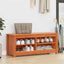 Opbevaringsbænk Voks brun 110 x 38 x 45,5 cm Massiv fyrretræ