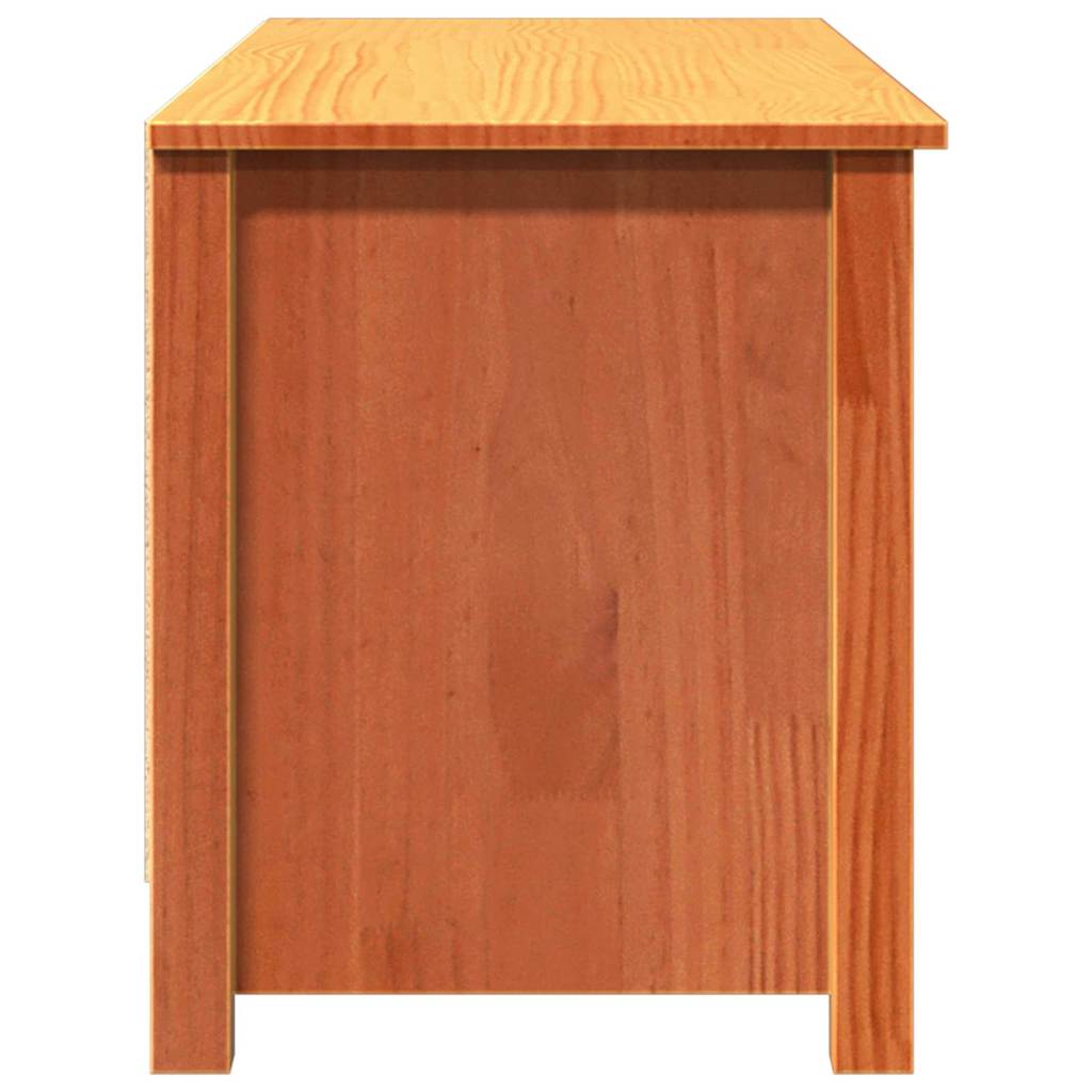 Opbevaringsbænk Voks brun 110 x 38 x 45,5 cm Massiv fyrretræ