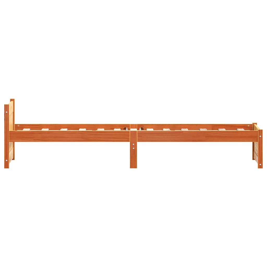 Sengestel Voks brun 195,5 x 95,5 x 51 cm Massiv fyrretræ