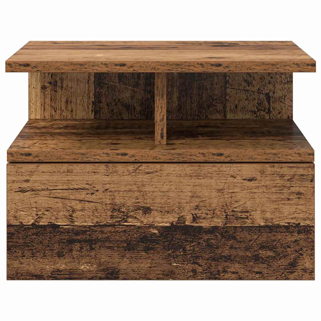 Flydende Natbord Gammelt træ 40 x 31 x 28 cm Konstrueret træ