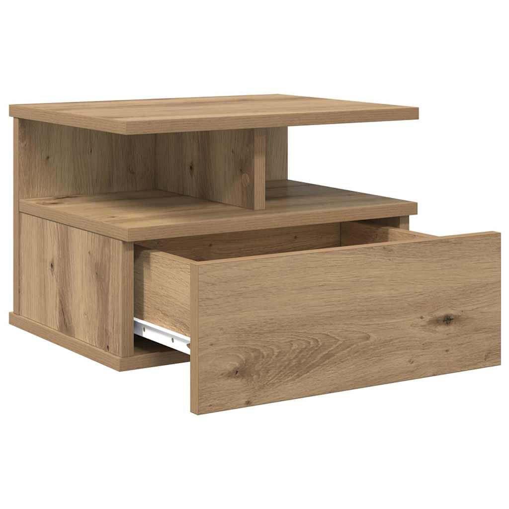 Flydende Natbord 2 pcs Artisan Egetræ 40 x 31 x 28 cm