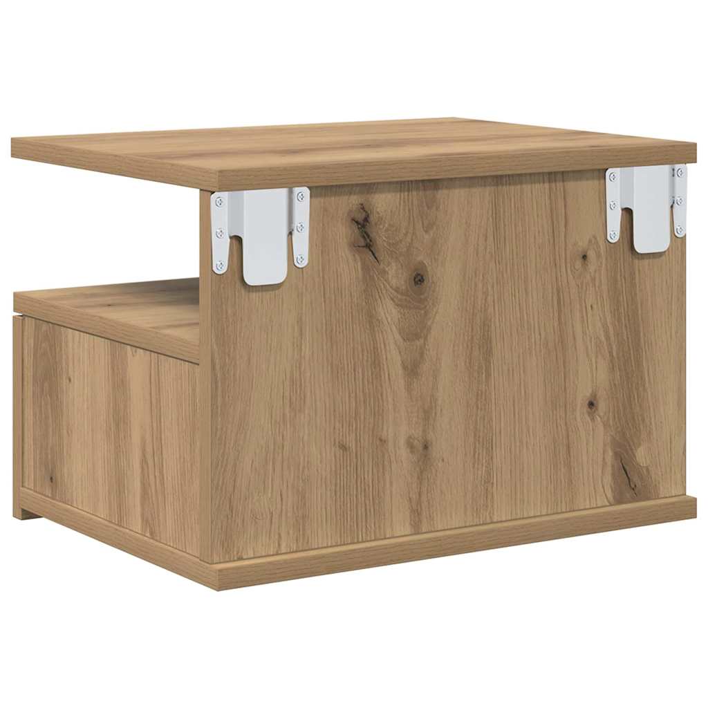 Flydende Natbord 2 pcs Artisan Egetræ 40 x 31 x 28 cm