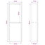 Bruse Niche Sort 60 x 20 x 9,5 cm Rustfrit stål