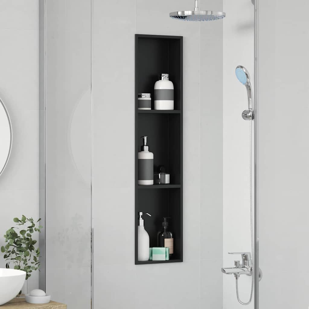 Bruse Niche Sort 90 x 20 x 9,5 cm Rustfrit stål