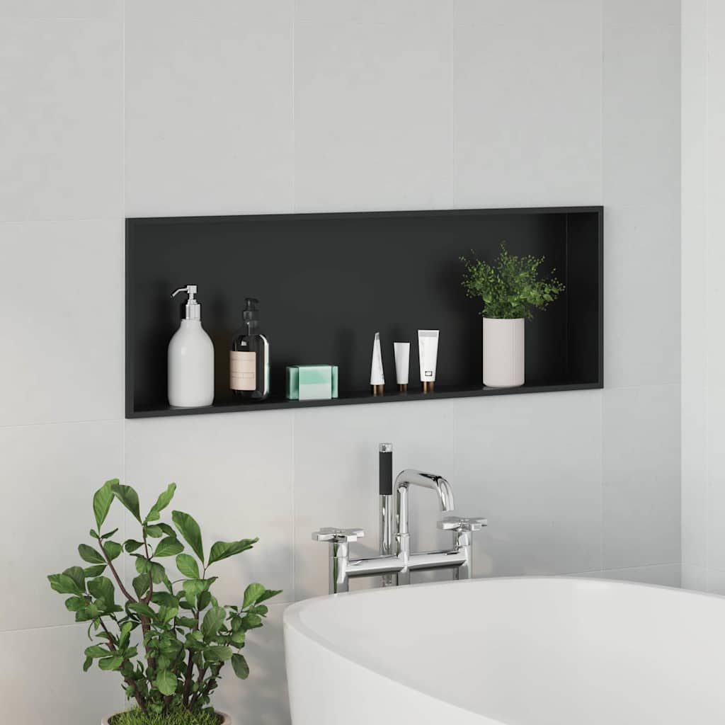 Bruse Niche Sort 90 x 30 x 9,5 cm Rustfrit stål