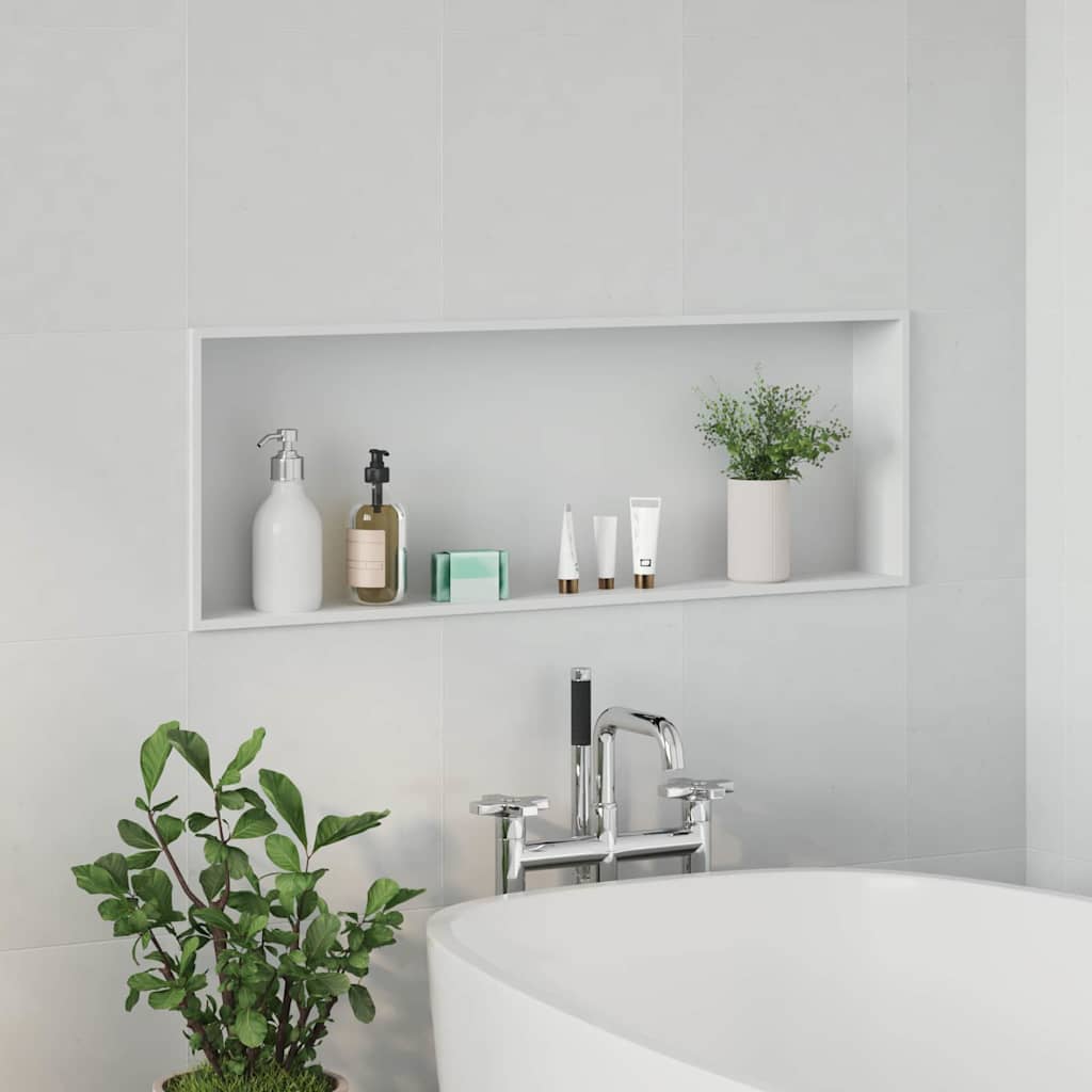 Bruse Niche Hvid 90 x 30 x 9,5 cm Rustfrit stål