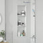 Bruse Niche Hvid 90 x 30 x 9,5 cm Rustfrit stål
