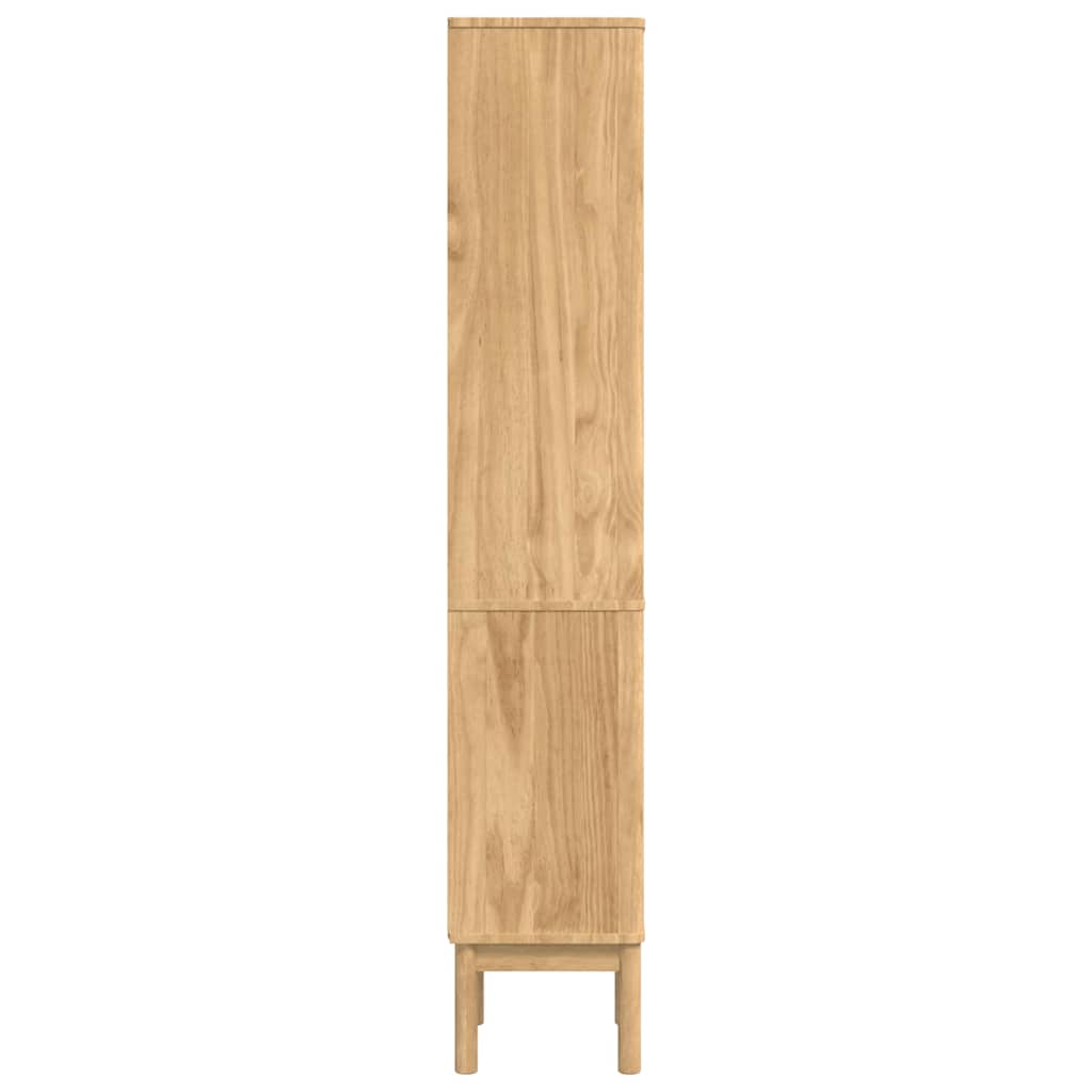Højt badeværelsesskab med dør FLORO Voks brun 35 x 30 x 160 cm