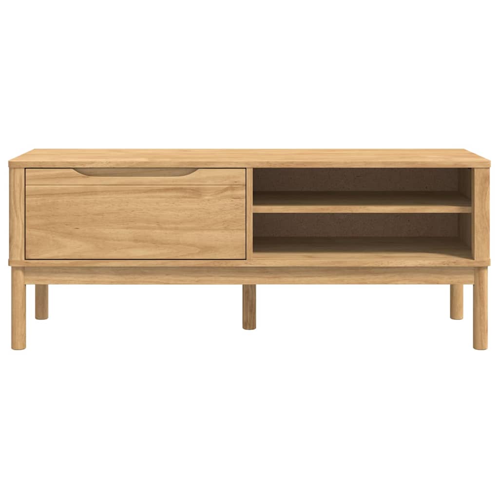 Garderobebænk FLORO Voks brun 115 x 40 x 45 cm Massivt fyrretræ