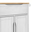 Køkkenvogn FLORO Hvid 72,5 x 45 x 80 cm Massivt fyrretræ