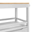 Køkkenvogn FLORO Hvid 72,5 x 45 x 80 cm Massivt fyrretræ
