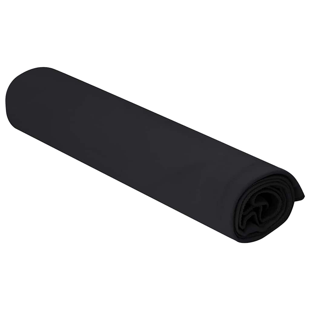 Sportshåndklæder 2 pcs Sort 100 x 50 cm Polyester og polyamid
