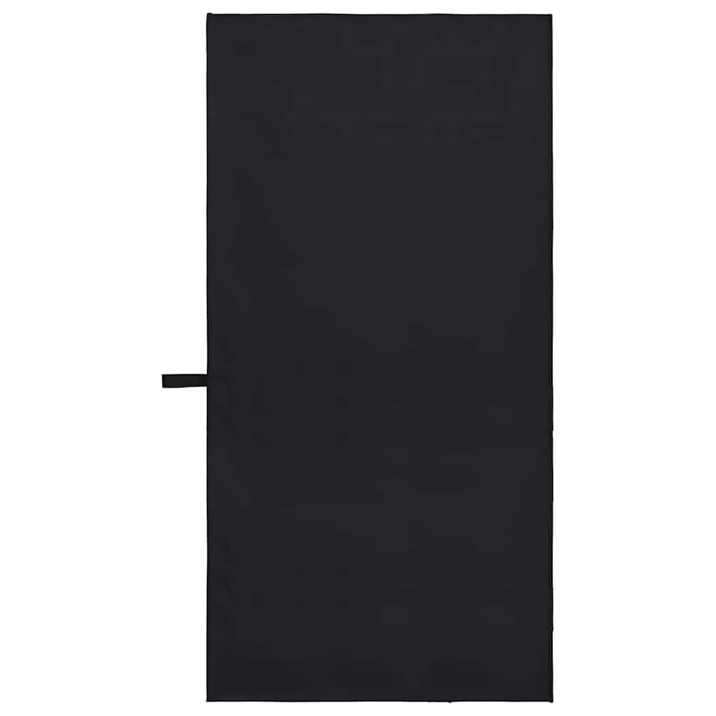 Sportshåndklæder 2 pcs Sort 100 x 50 cm Polyester og polyamid