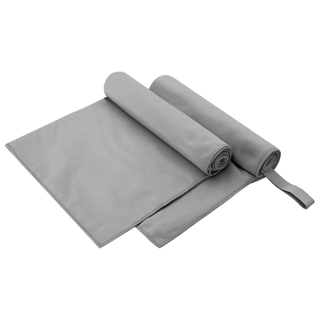Sportshåndklæder 2 pcs Mørkegrå 100 x 50 cm