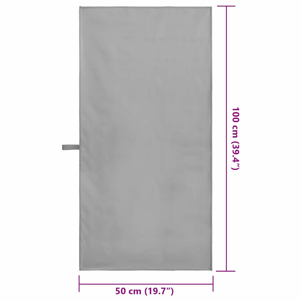 Sportshåndklæder 2 pcs Mørkegrå 100 x 50 cm