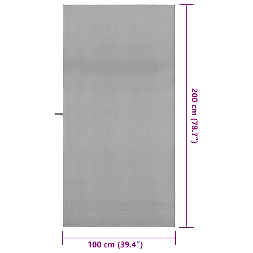 Sportshåndklæder 2 pcs Mørkegrå 200 x 100 cm