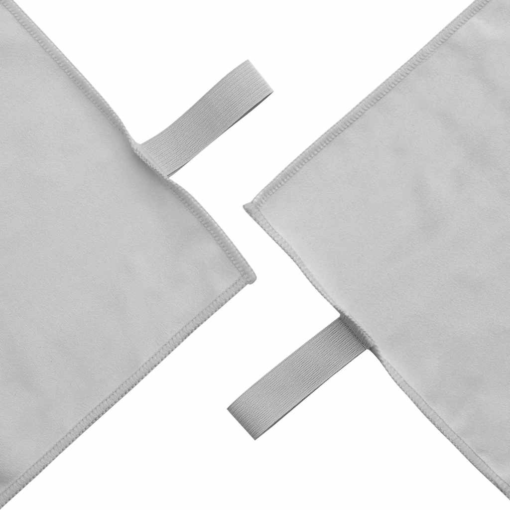 Sportshåndklæder 2 pcs Grå 50 x 30 cm Polyester og polyamid