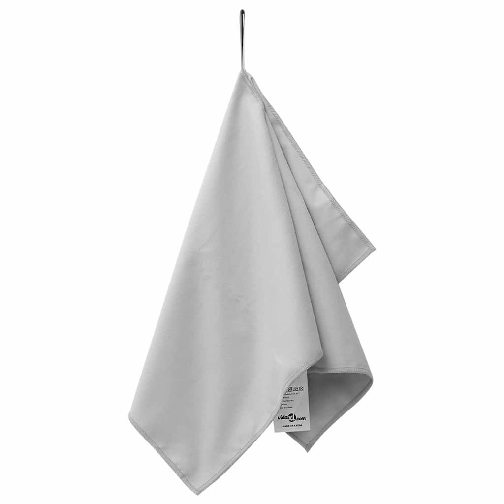 Sportshåndklæder 2 pcs Grå 50 x 30 cm Polyester og polyamid