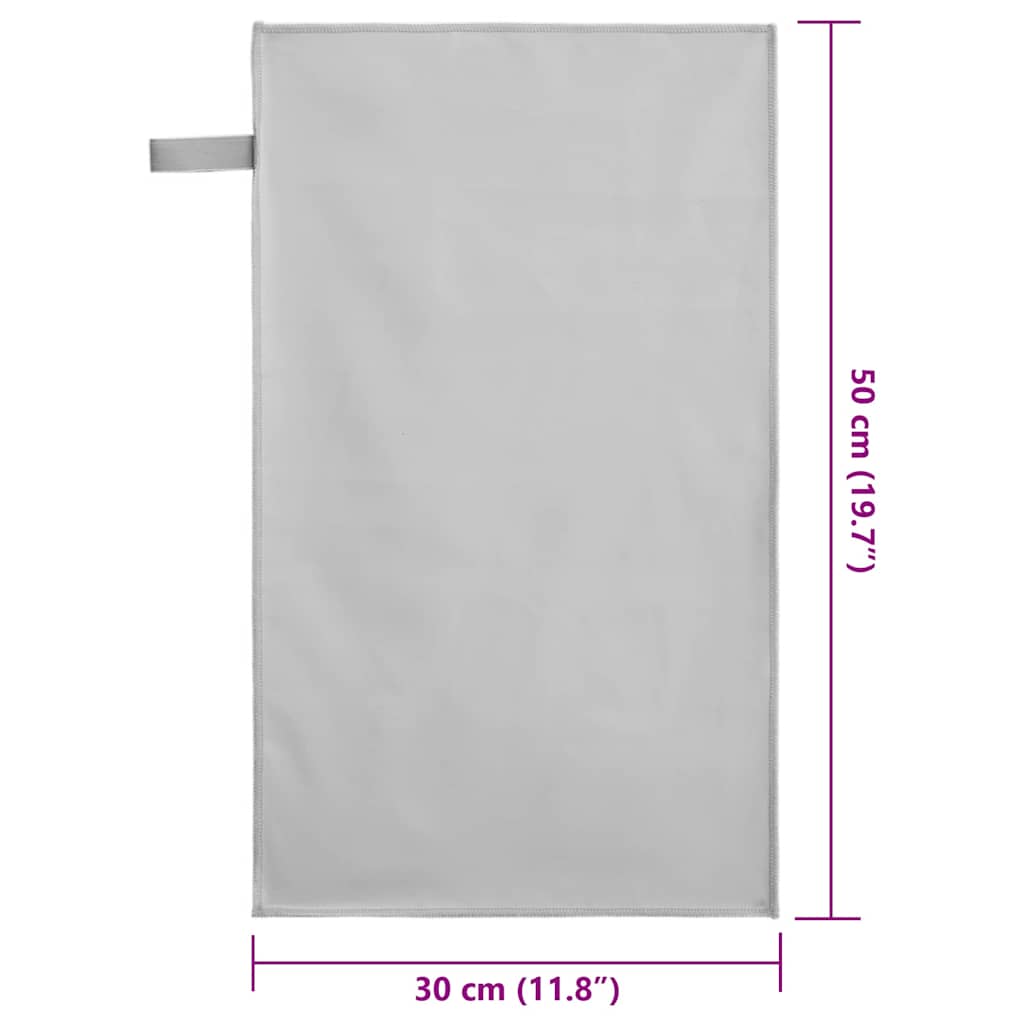 Sportshåndklæder 2 pcs Grå 50 x 30 cm Polyester og polyamid