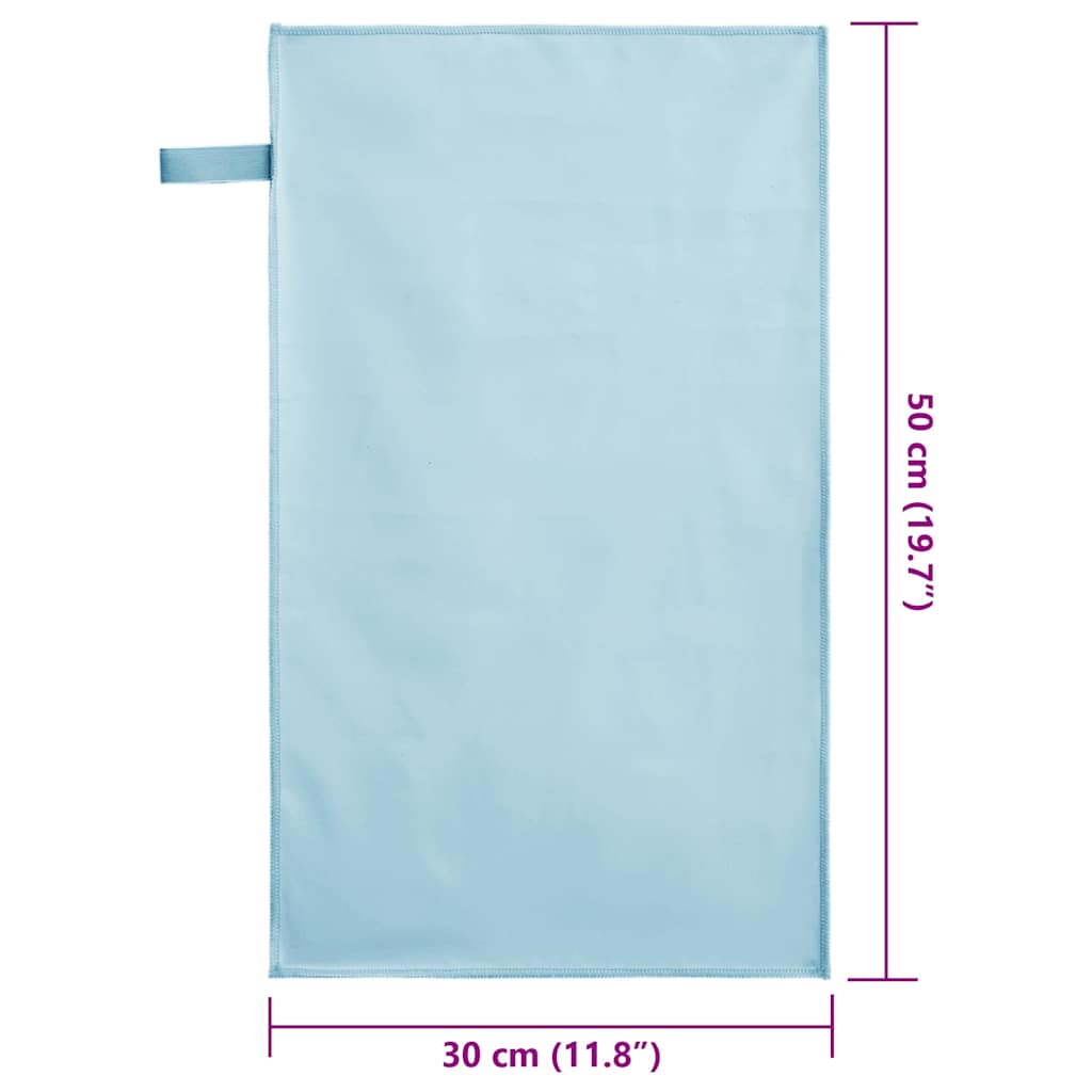 Sportshåndklæder 2 pcs Blå 50 x 30 cm Polyester og polyamid