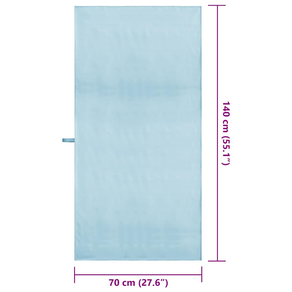 Sportshåndklæder 2 pcs Blå 140 x 70 cm Polyester og polyamid