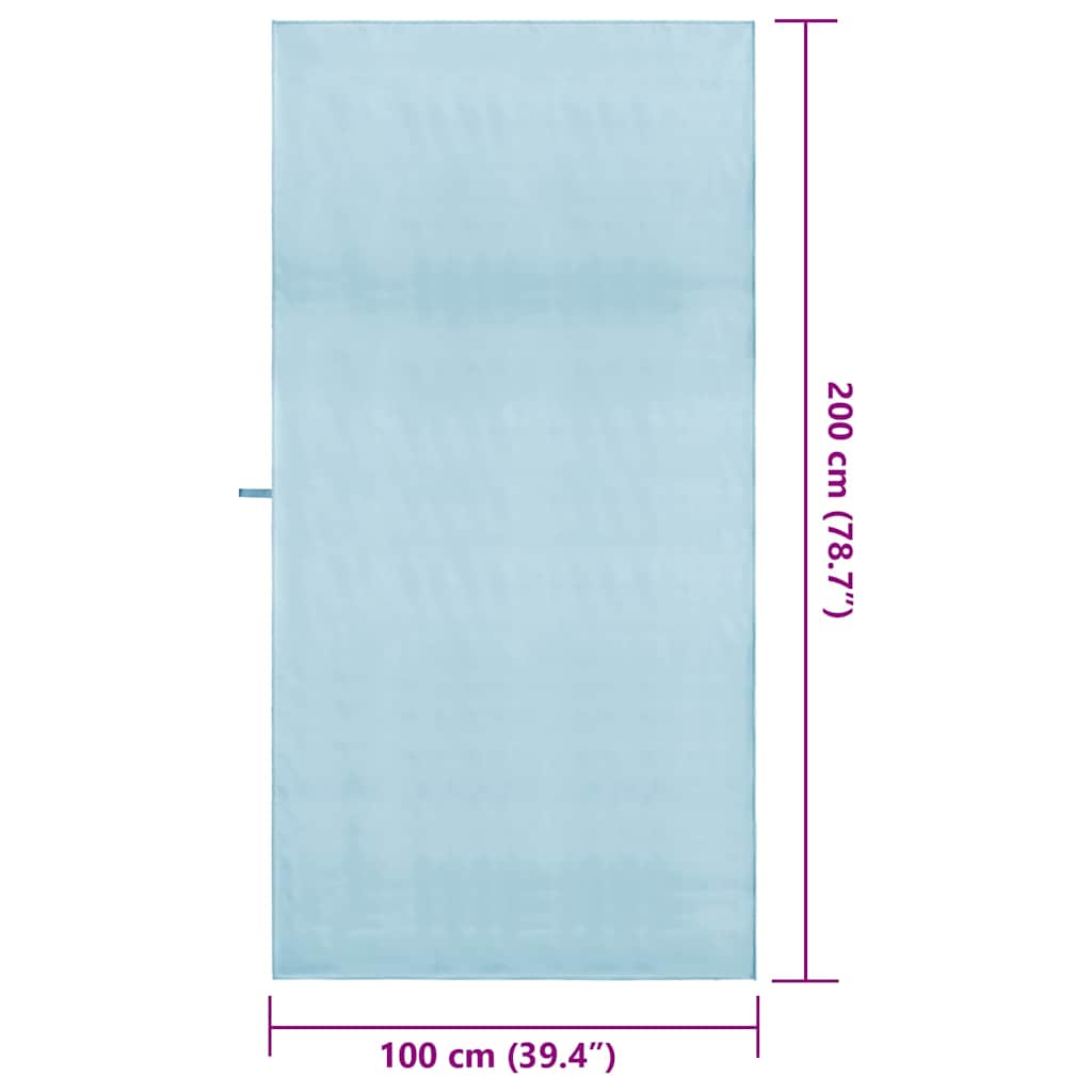 Sportshåndklæder 2 pcs Blå 200 x 100 cm Polyester og polyamid