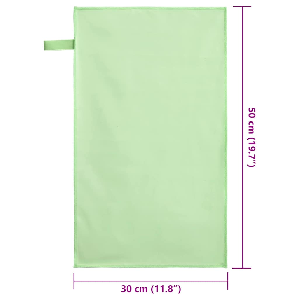 Sportshåndklæder 2 pcs Grøn 50 x 30 cm Polyester og polyamid