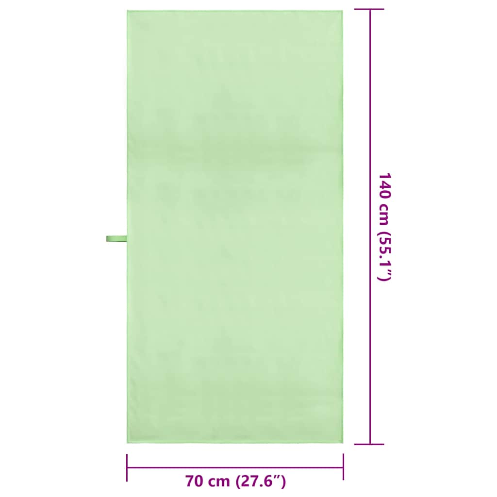 Sportshåndklæder 2 pcs Grøn 140 x 70 cm