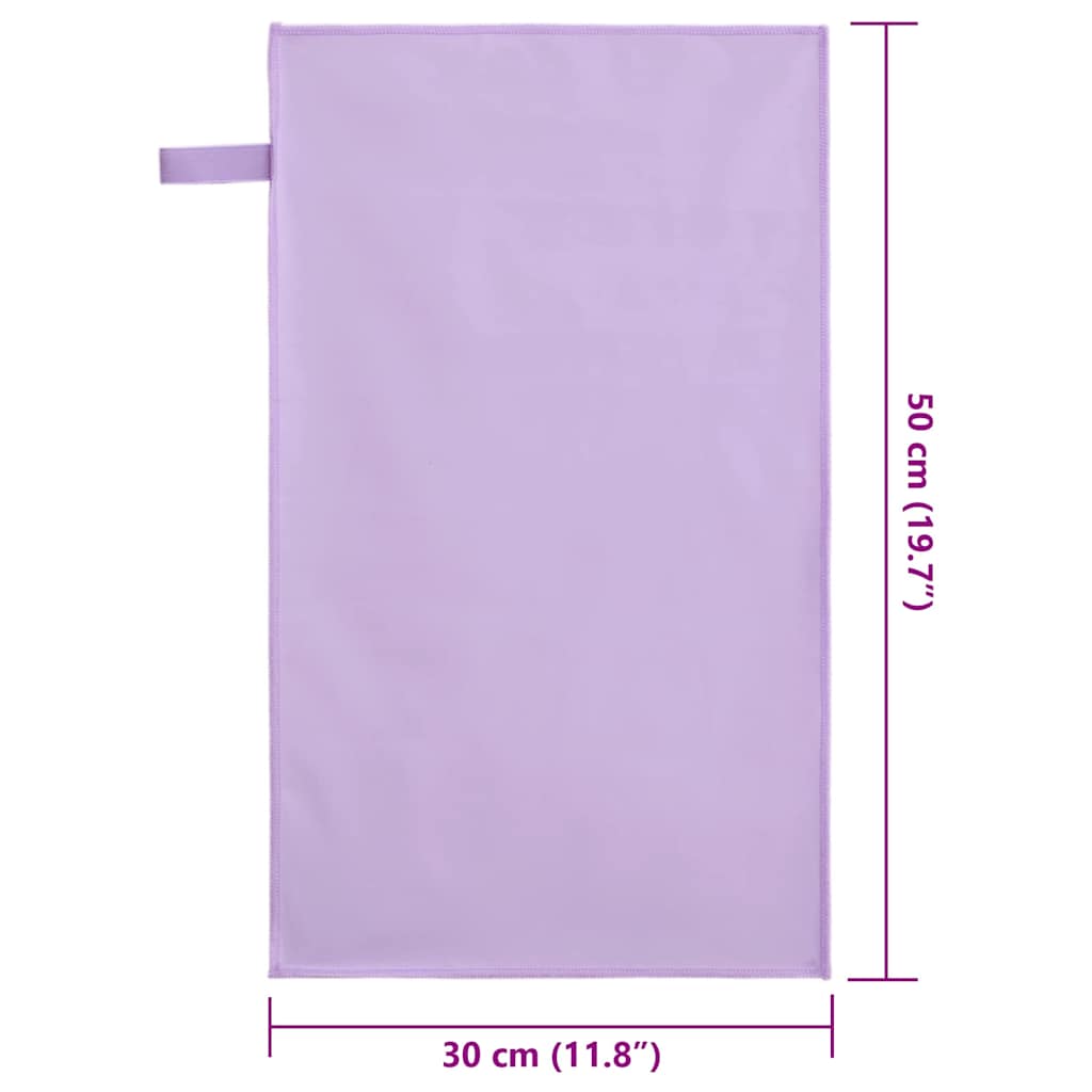 Sportshåndklæder 2 pcs Lilla 50 x 30 cm Polyester og polyamid
