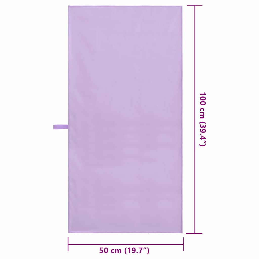 Sportshåndklæder 2 pcs Lilla 100 x 50 cm Polyester og polyamid
