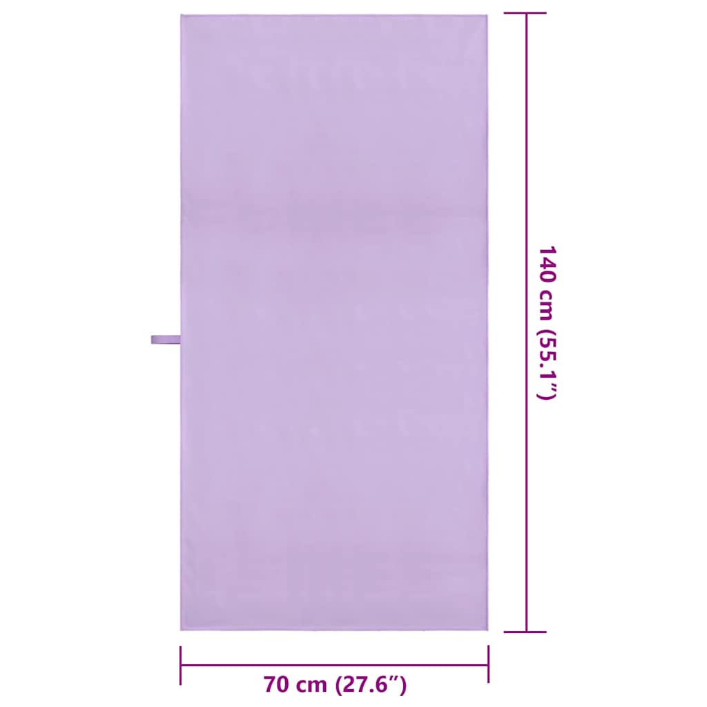 Sportshåndklæder 2 pcs Lilla 140 x 70 cm Polyester og polyamid