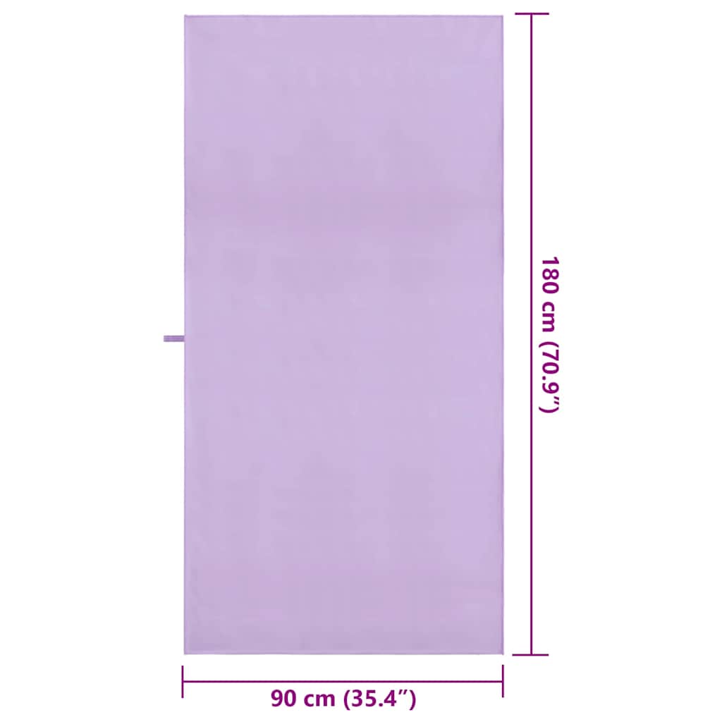 Sportshåndklæder 2 pcs Lilla 180 x 90 cm Polyester og polyamid