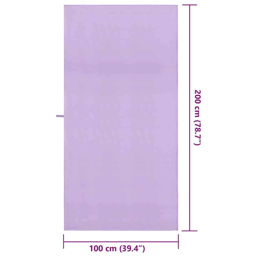 Sportshåndklæder 2 pcs Lilla 200 x 100 cm Polyester og polyamid