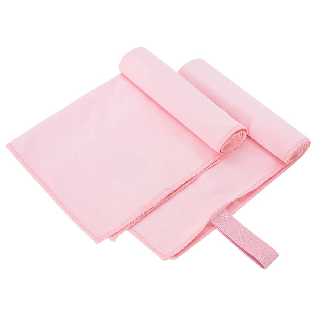 Sportshåndklæder 2 pcs Lyserød 50 x 30 cm Polyester og polyamid