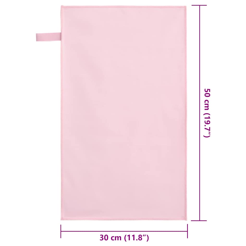 Sportshåndklæder 2 pcs Lyserød 50 x 30 cm Polyester og polyamid