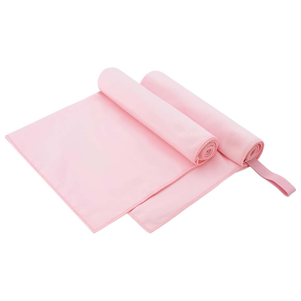 Sportshåndklæder 2 pcs Lyserød 100 x 50 cm