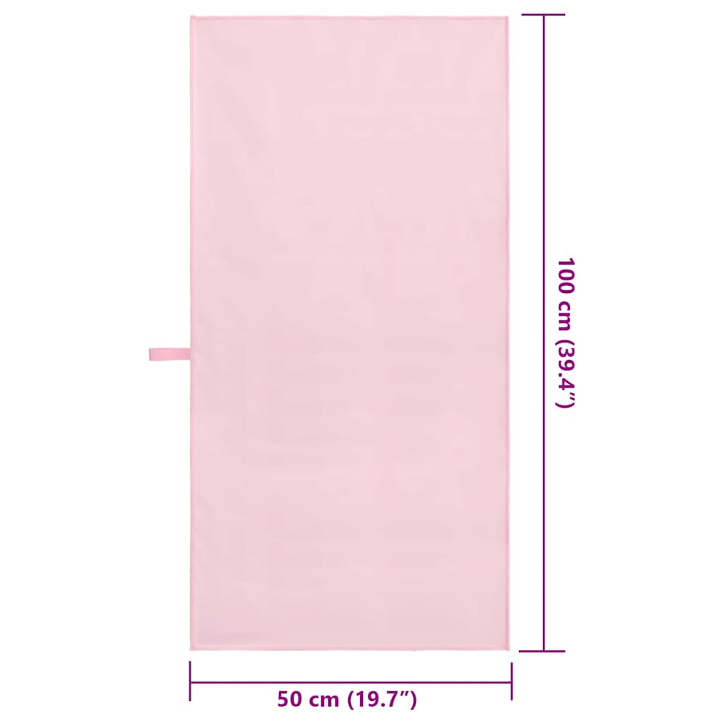 Sportshåndklæder 2 pcs Lyserød 100 x 50 cm