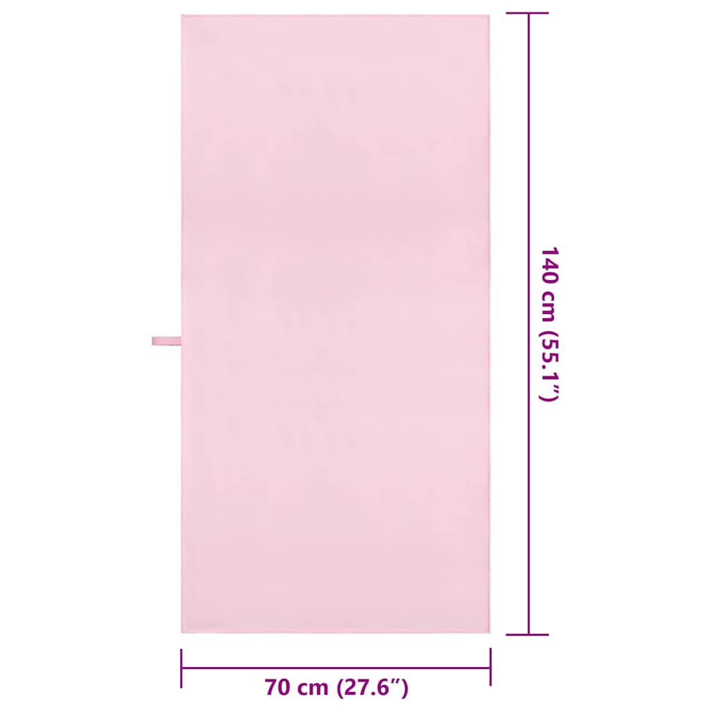 Sportshåndklæder 2 pcs Lyserød 140 x 70 cm
