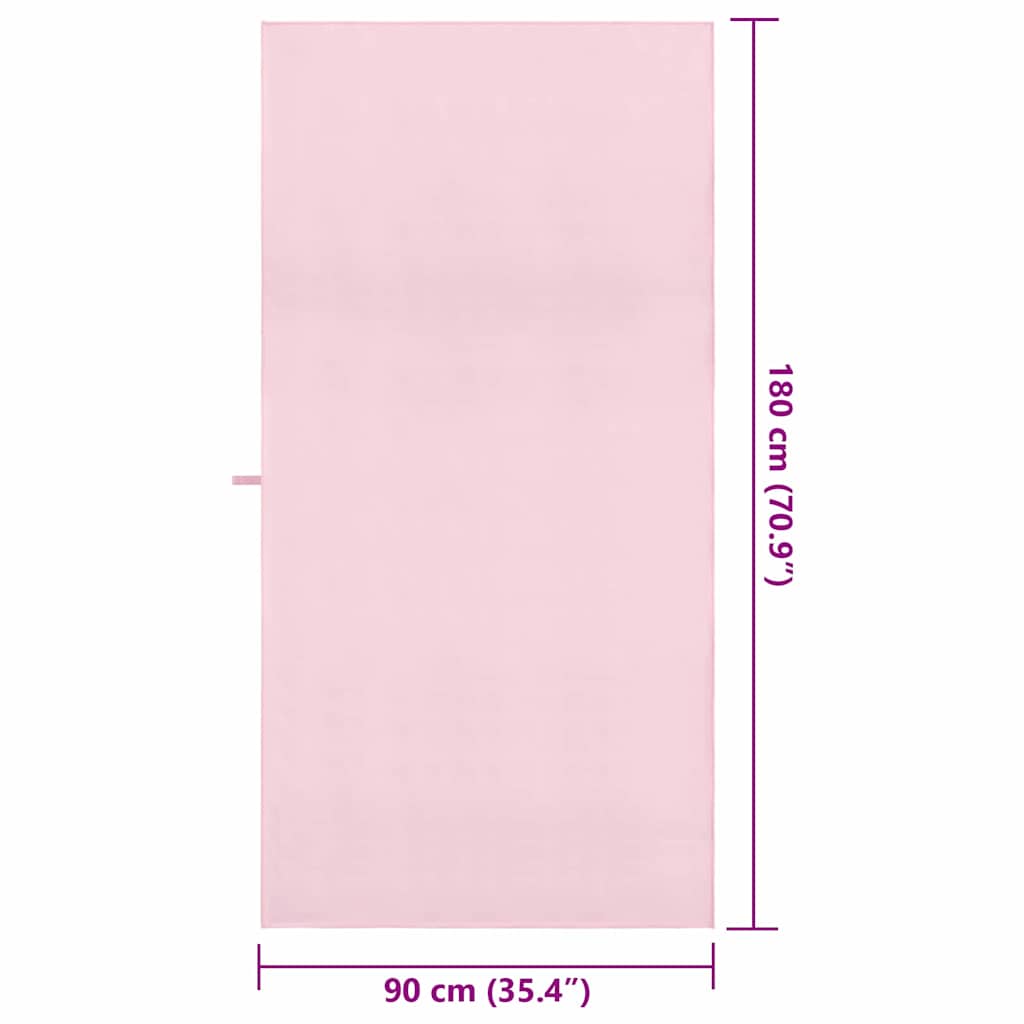 Sportshåndklæder 2 pcs Lyserød 180 x 90 cm