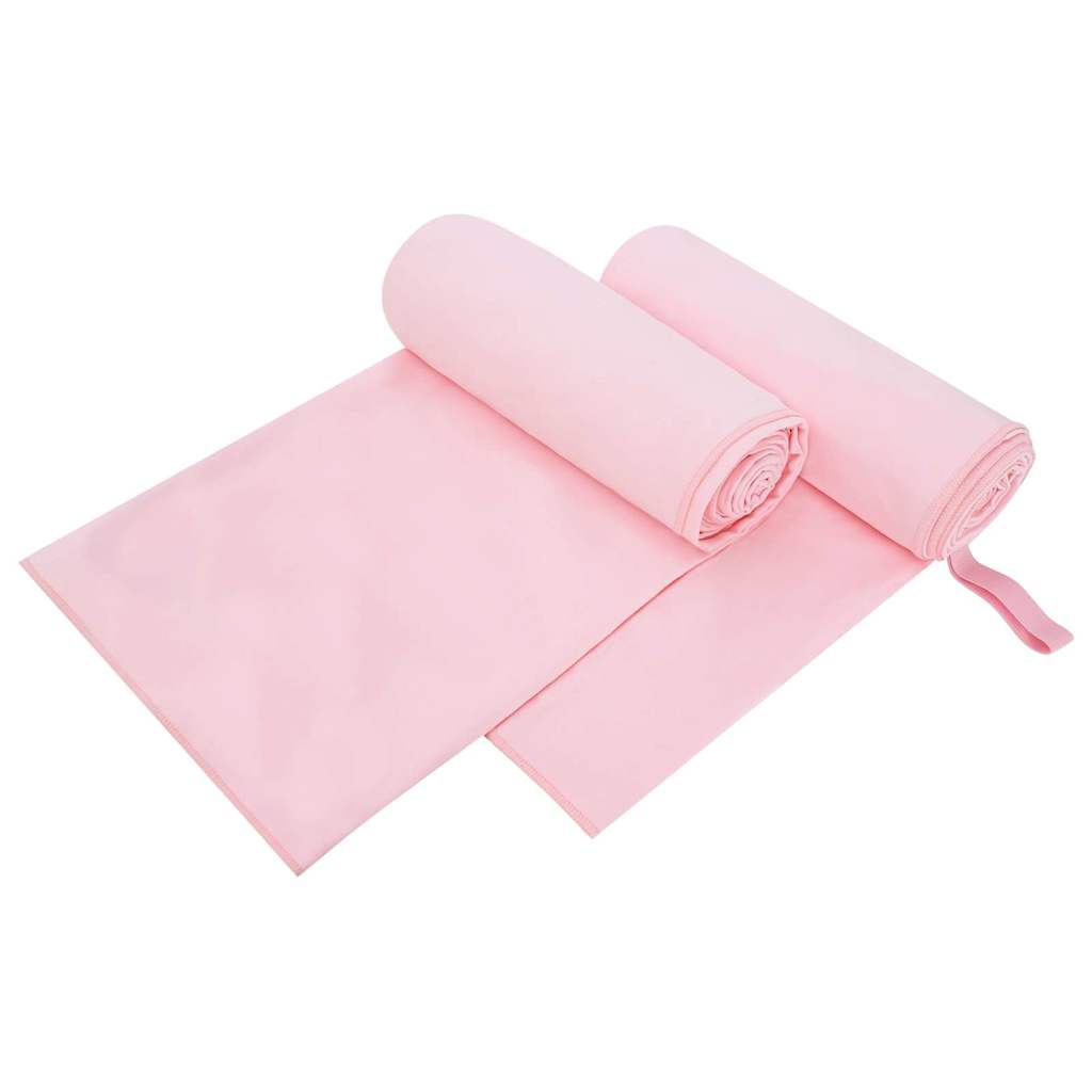 Sportshåndklæder 2 pcs Lyserød 200 x 100 cm