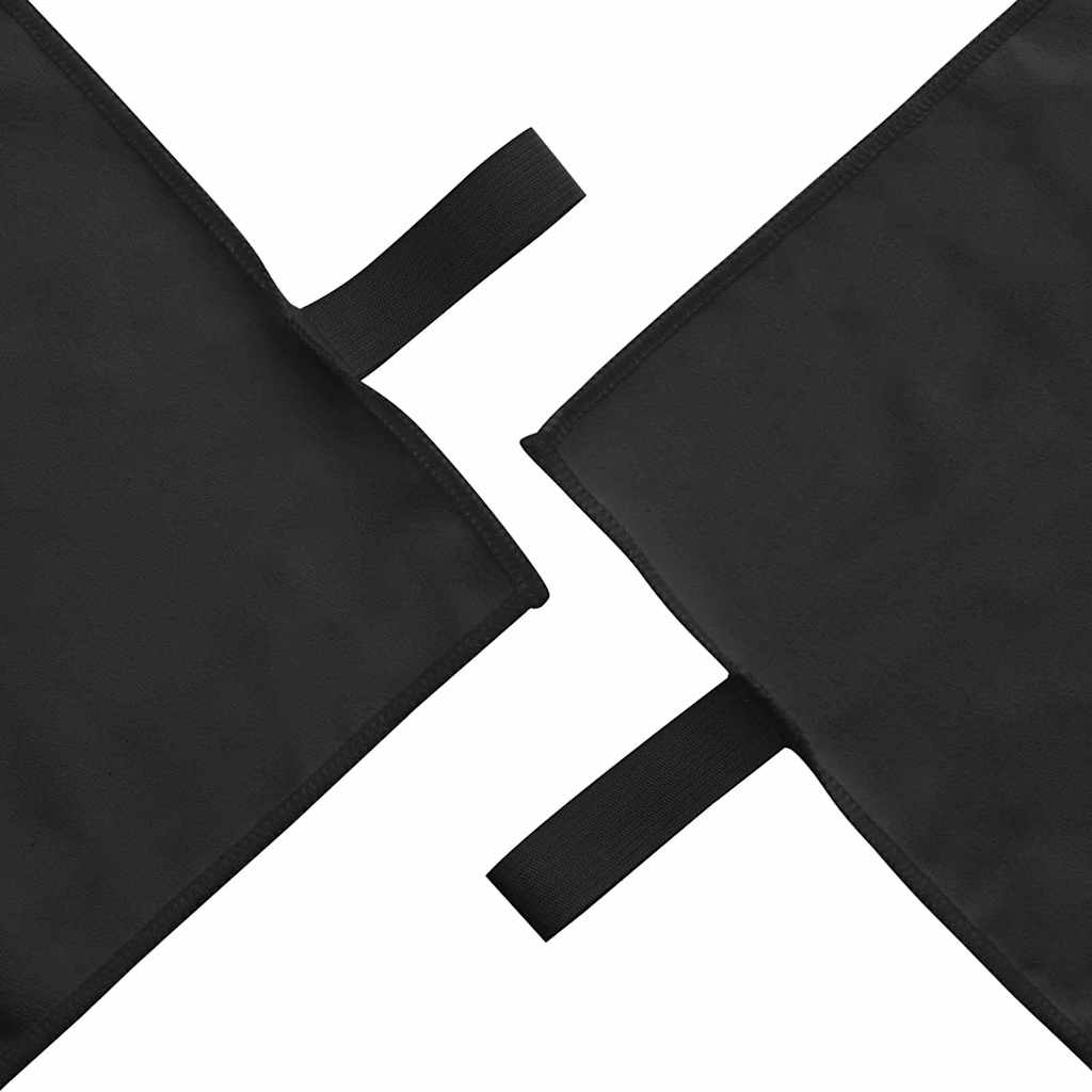 Sports håndklæde sæt 3 pcs Sort Polyester og polyamid