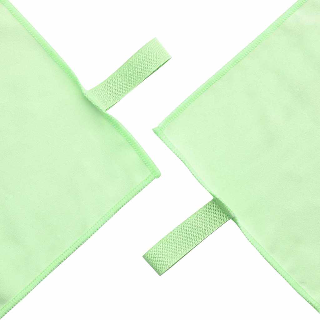 Sports håndklæde sæt 3 pcs Grøn Polyester og polyamid