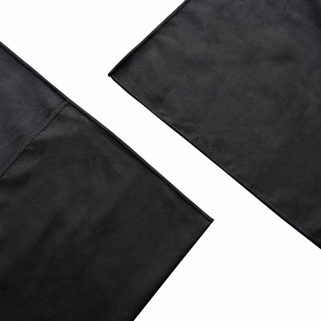Udendørs stol håndklæder 2 pcs Sort 130 x 60 cm