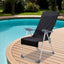 Udendørs stol håndklæder 2 pcs Sort 130 x 60 cm