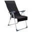 Udendørs stol håndklæder 2 pcs Sort 130 x 60 cm