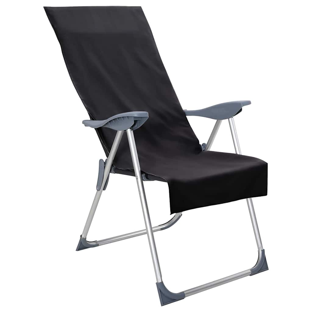 Udendørs stol håndklæder 2 pcs Sort 130 x 60 cm