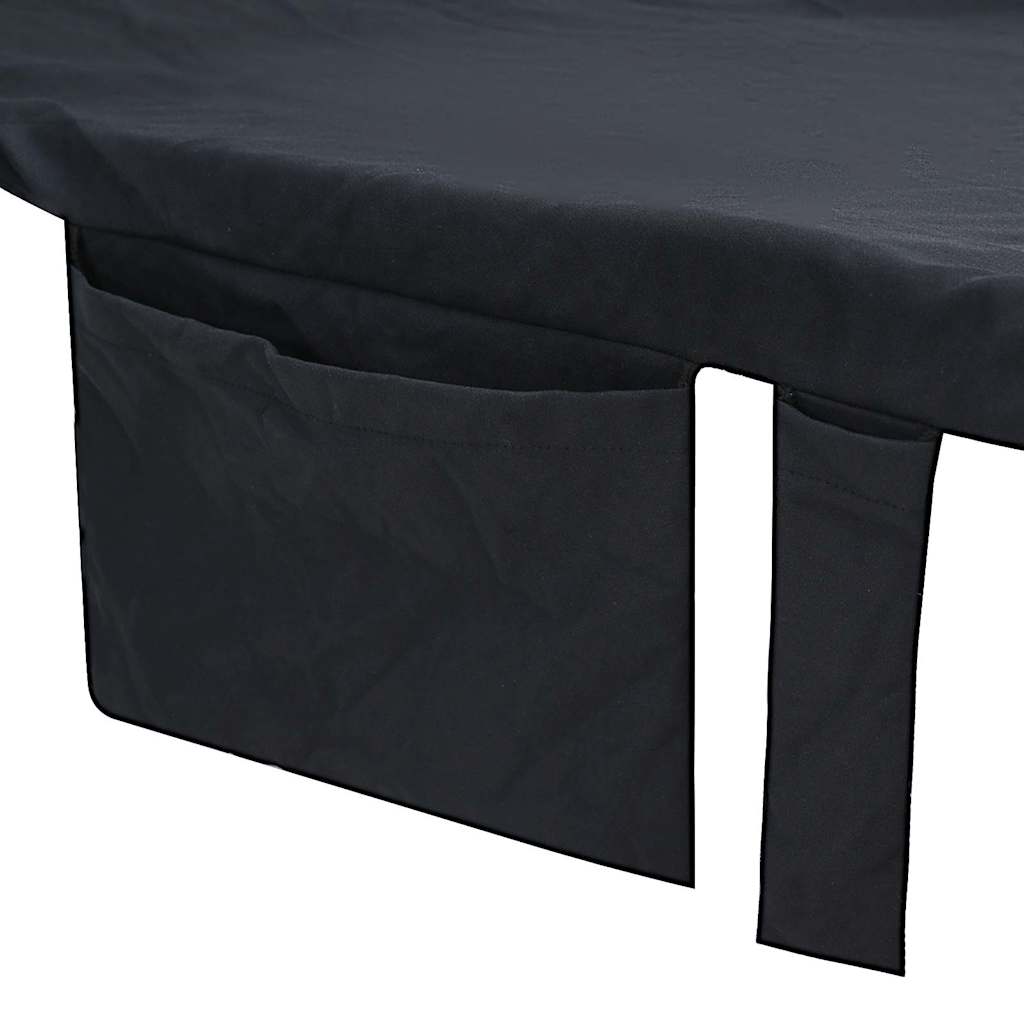 Liggestols håndklæder 2 stk. Sort 210 x 75 cm