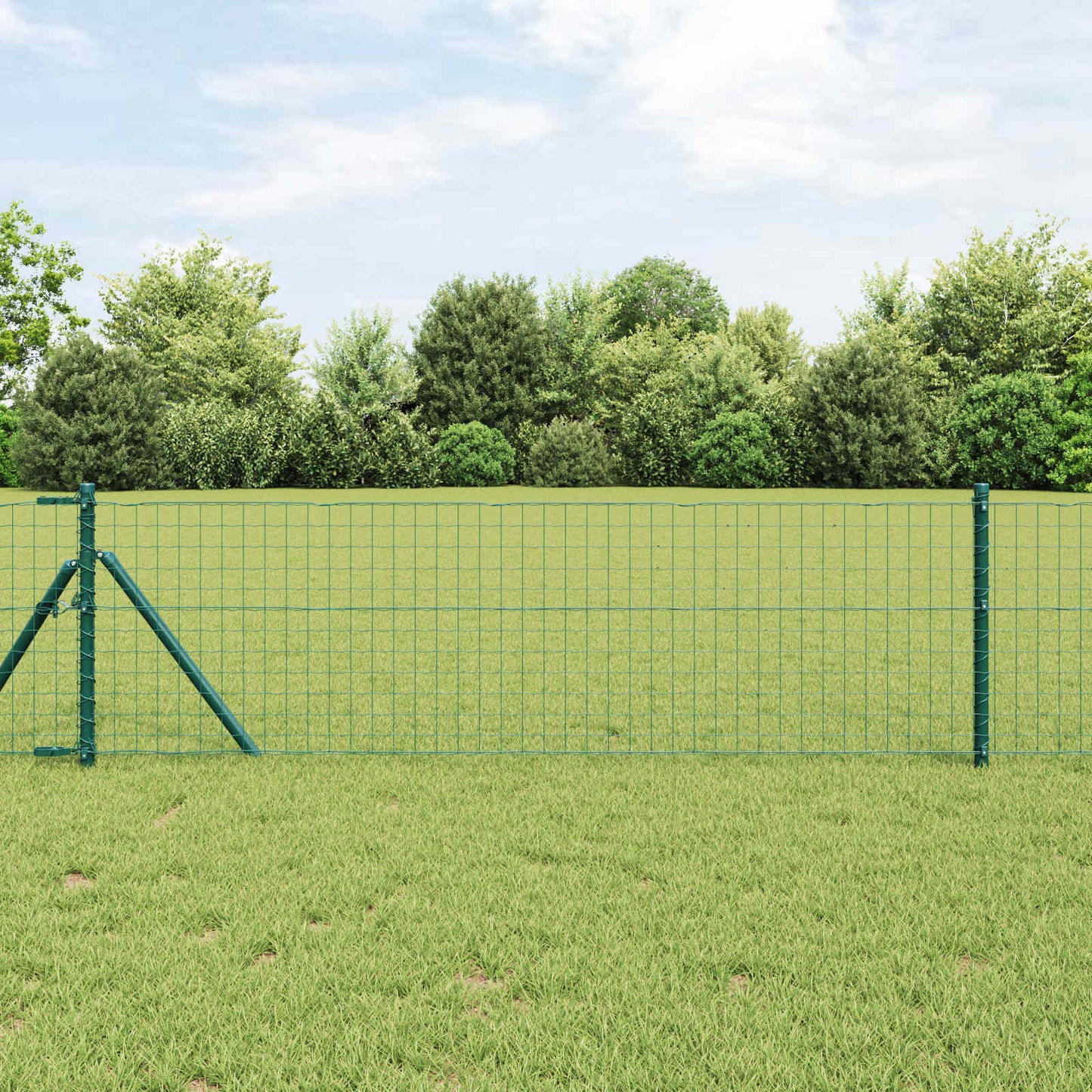 Hegnspæl 2 pcs Grøn 70 cm Pulverlakeret Stål