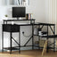 Bord med skuffe Sort eg 120 x 79 x 86,5 cm Konstrueret træ