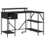 Bord med skuffe Sort eg 120 x 79 x 86,5 cm Konstrueret træ